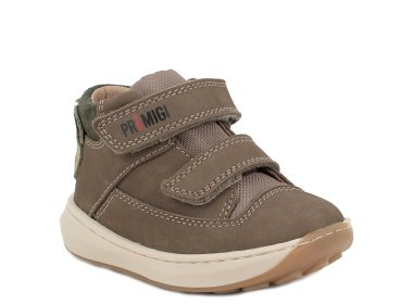 PRIMIGI oliwkowe skórzane buty z misiem