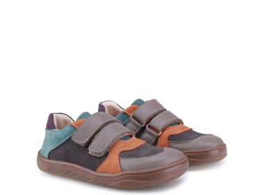 Emel chłopięce szare skórzane półbuty barefoot BALATON