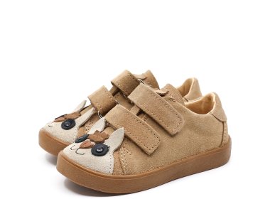 Mrugała skórzane dziecięce półbuty MAKI Alpaca Sand