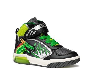 GEOX Sneakersy ze światełkami J Inek Boy A Black / Lime
