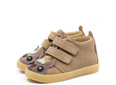Mrugała skórzane dziecięce buty SUZIE Alpaca Sand