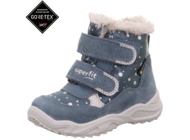 Superfit dziewczęce buty zimowe GLACIER Blau / Hellgrau z membraną GoreTex