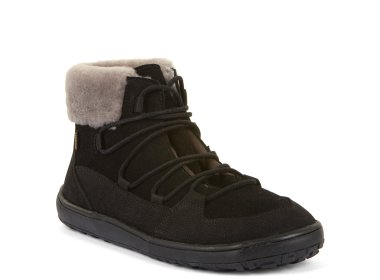 Froddo Wodoodporne zimowe Trzewiki Barefoot Up Furry W Tex Black