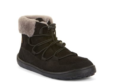 Froddo Wodoodporne zimowe Trzewiki Barefoot Up Furry Tex Black