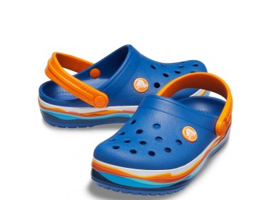 Kids Crocband Wavy Band Clog