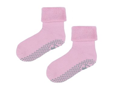 Emel różowe skarpetki Frotte + ABS SFA 100-20