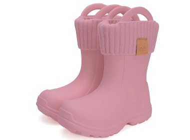 DD Step lekkie i elastyczne ocieplane kalosze Violet