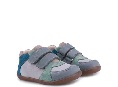 Emel chłopięce skórzane szare półbuty barefoot